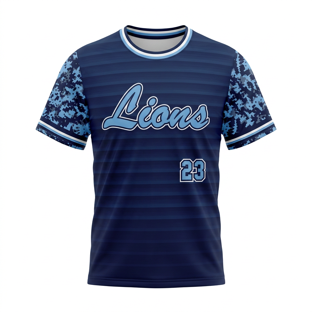 Lions Camo Sleeve Jersey — Navy