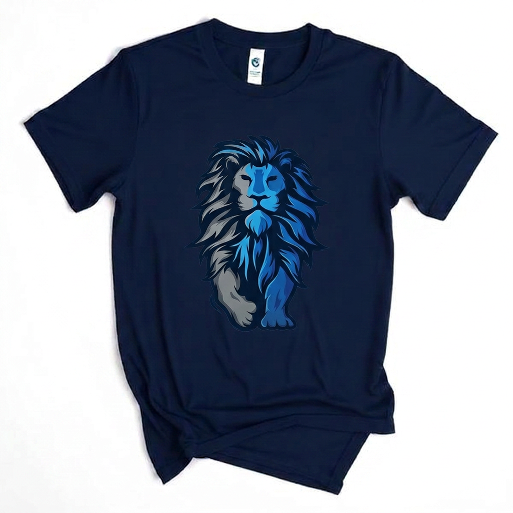 Lions Logo Tee — Navy